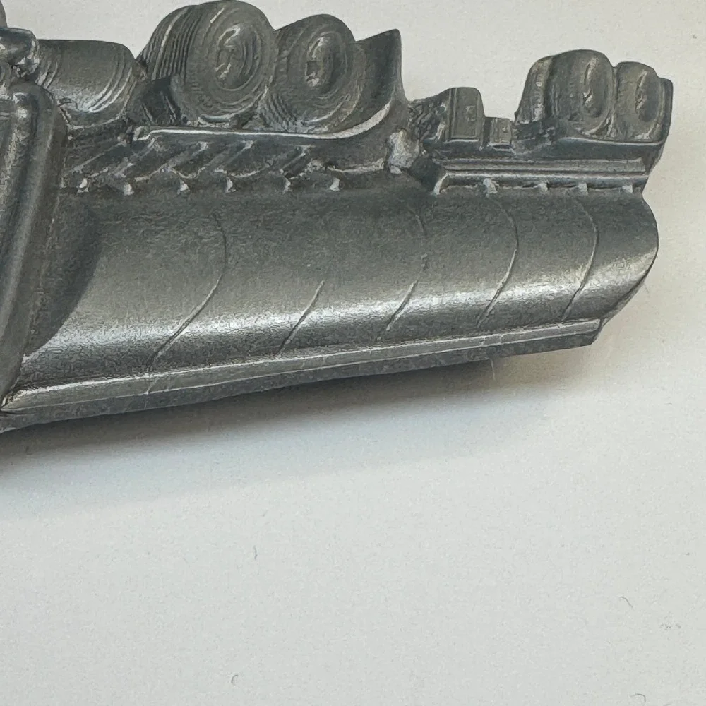 Tanker Truck Belt Buckle Pewter Tone Metal Made in Mexico‎ Reissue